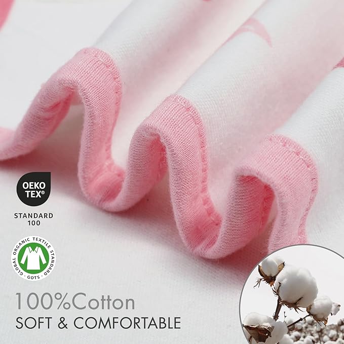 GLLQUEN BABY Girl Swaddles 0-3 Months - 3 Pack Baby Swaddles Sack for Newborn, Infant Sleep Sack, Easy Swaddling Wrap, A Pink Floral, Nursery Swaddle Blankets Essentials
