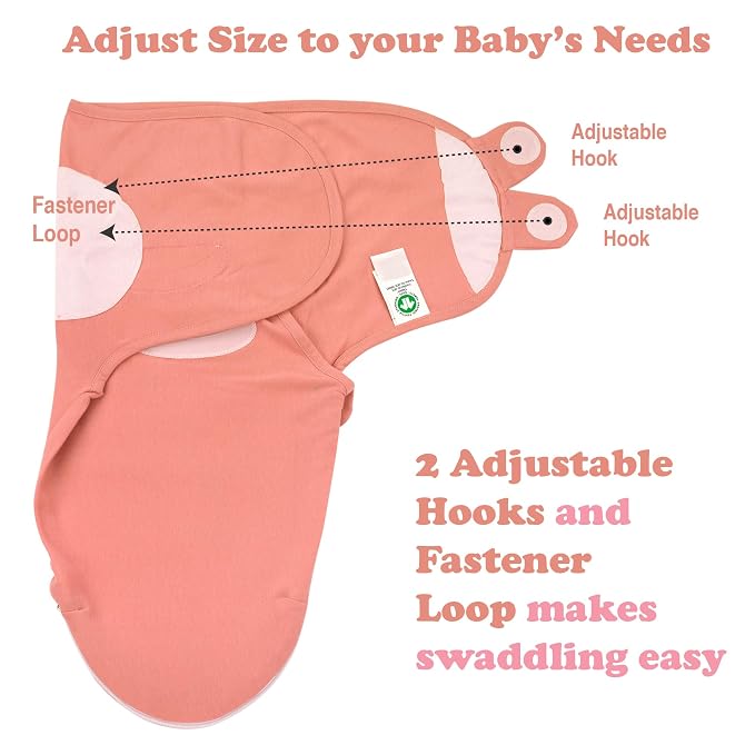 Organic Zipper Swaddle Sleep Sacks – 3-Pack Swaddles for Newborns 0-3 Months, Adjustable & Breathable Infant Sleep Sack, Easy Diaper Change Swaddling Blanket for Baby Girls & Boys