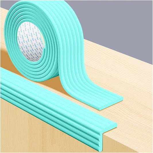 XPLKQXE Proofing Foam Bumper Set, Safety Guards Proof Bumper Guard, Coffee Table Edge Corner Protector Padding for Sharp Corners of Cabinets, Tables, Drawers (Color : Green, Size : 5pcs)