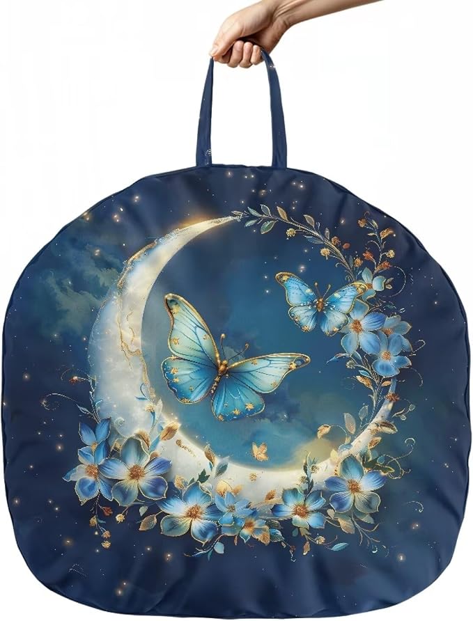 Butterfly Moon Boy Girl Gender Neutral Nursing Pillow Cover Baby Breastfeeding Slipcover Infant Newborn Nursery Bottle Pillowcase Feeding Cushion Cover (Pillow NOT Included)