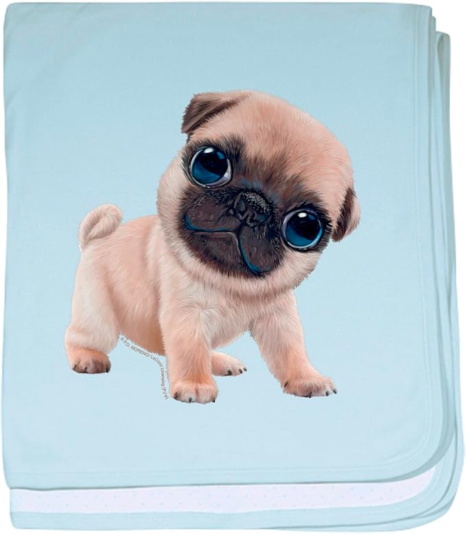 CafePress PD Moreno's Pug Puppy Baby Blanket, Super Soft Newborn Swaddle