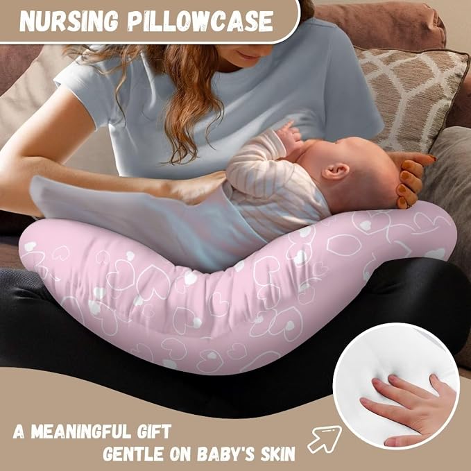 Cute Sloth Nursing Pillow Cover Breastfeeding Pillow Covers for Breastfeeding Mom Hidden Zipper Design U-Shaped Pillow Covers Soft and Skin-Friendly