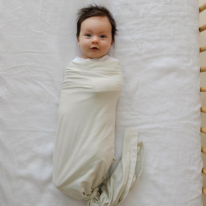 snuggle me Swaddle | Organic Cotton Swaddle Blanket, Soft Stretch, 47 x 47 inches (Sage)