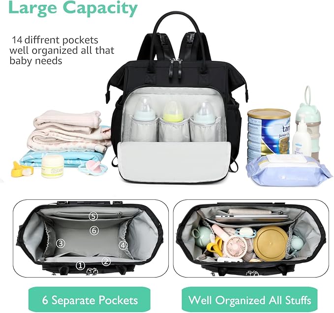 LORADI Large Diaper Bag Tote, Hospital Bag, Baby Shower Gifts