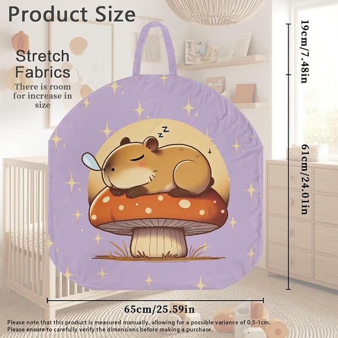 Sleeping Capybara Nursing Pillow Cover Case Plush Breathable Breastfeeding Pillow Slipcover Fits Nursing Pillow Super Soft Snug Positioners for Baby Boy Baby Girl Feeding Cushion Cover