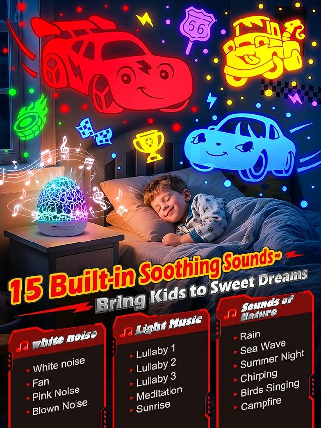 Beast Truck Toys 【15 Sounds & 6 Films】 Dinosaur Toy Trucks for Boys Age 3-7 [31 Colors & Remote Control] Dinosaur Toys for Kids 3-5 Egg Light for Nursery Egg Night Light for Kids Boy Toys for Boys