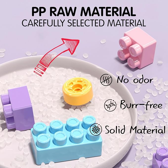 Building Blocks for Toddlers and Kids, 200 Pcs Toy Building Sets, STEM Educational Building Blocks Set for Kids with Storage Box, Ideal STEM Gift for Boys & Girls
