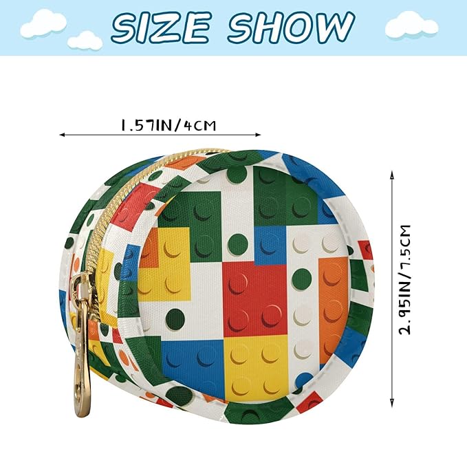 Blocks White Pacifier Holder Case Newborn Pacifier Storage Pouch for Boys Girls Easy Attach to Diaper Bag Portable Baby Essentials Container