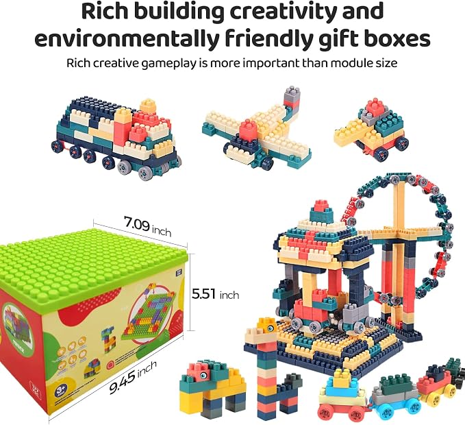 2026 Latest 200 PCS Morandi Building Blocks for Toddlers Ages 3+, Big Bricks Set with Baseplate, STEM Educational Toys for Kids, Compatible Style 200psc+1board Morandi