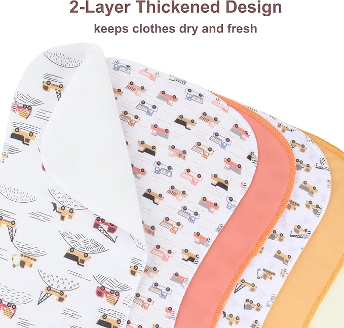 10-Pack Burp Cloths for Baby Boys and Girls - Organic Baby Burp Cloth,Baby Washcloths, Burp Rags, Large Neutral Burp Clothes for Newborn