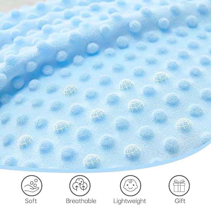 Farm Animal Minky Baby Blanket for Boys Girls with Muslin Cotton Front and Dotted Fleece Backing, Soft Nursery Receiving Blankets for Newborn Toddler Crib Stroller Car Seat 27.5 x 39.3 Inch