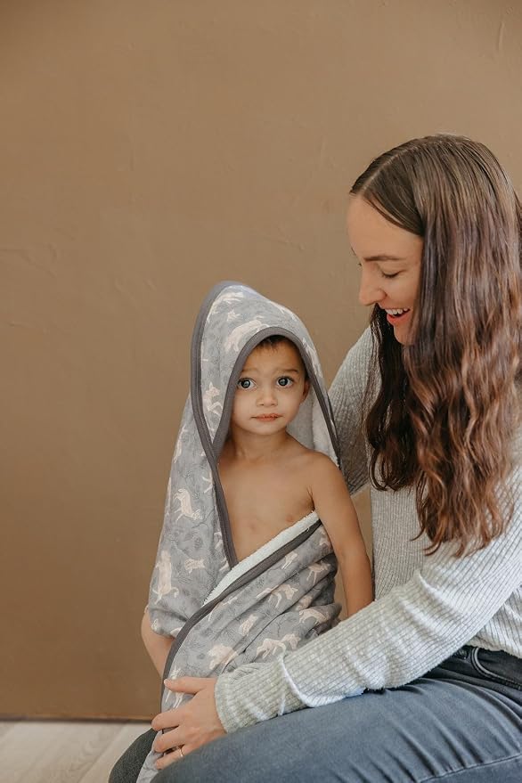 Copper Pearl Hooded Bath Towels Premium Knit/Terry Cloth Baby Towels with Hood, Pockets, and Cool Designs - Great to Gift and Make Bath Time Fun - Baby Bath Towel, Timber