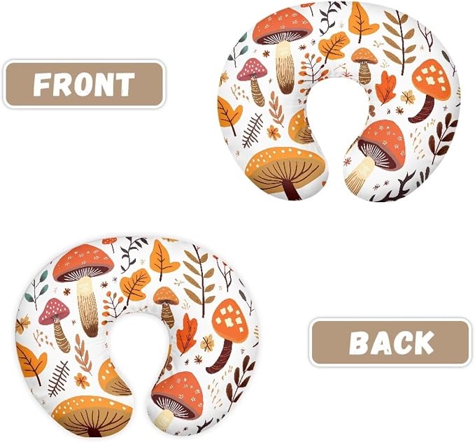 Pillow Covers Soft and Adorable Nursing Cover for Breastfeeding Pillows Pillow Slipcover for Baby Girls Boys Newborn Nursing Pillows for Breastfeeding Sewant Mushrooms