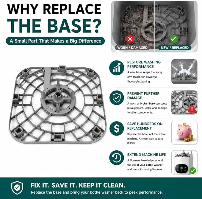 Replacement Bottom Tray for Momcozy KleanPal Pro Bottle Washer | Restore stable performance with a replacement bottom tray designed for a secure fit with Momcozy KleanPal Pro