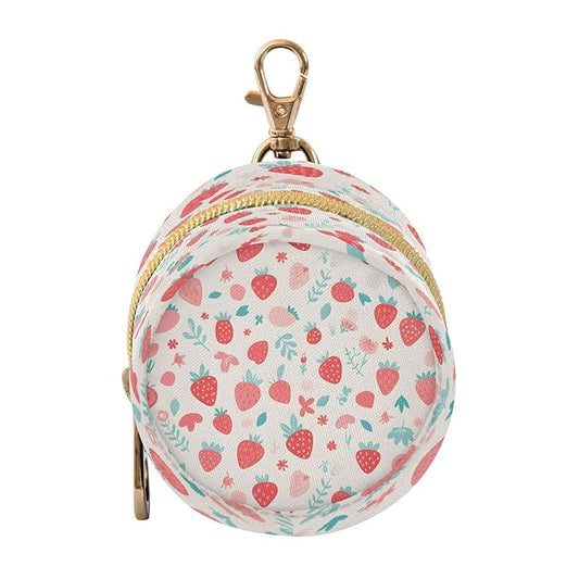 Watercolor Strawberry Pacifier Holder Case Portable Newborn Baby Pacifiers Pouch with Clip for Boys & Girls