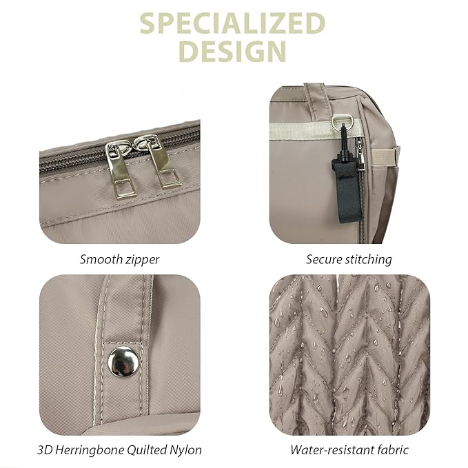 FHELAD Small Diaper Bag Backpack, Toddler Diaper Bags Waterproof Multi-Function Newborn Baby Stylish Mini Tote Maternity Bags (Brown Taupe with Pacifier Case)