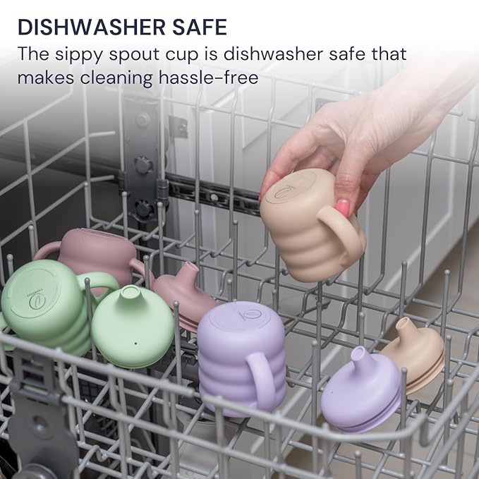 Vaanshie Silicone Baby Sippy Cups | Straw Cup Baby | Toddler Cup with Straw | 3 Stages Training Cup for Infants Toddlers and Kid, 5.4 oz (Pink)