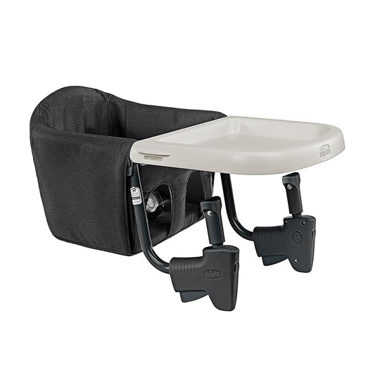 Chicco FastLock Go Hook-On High Chair with Carry Bag, Portable High Chair for Babies and Toddlers, Sets up in Seconds, Black/Black