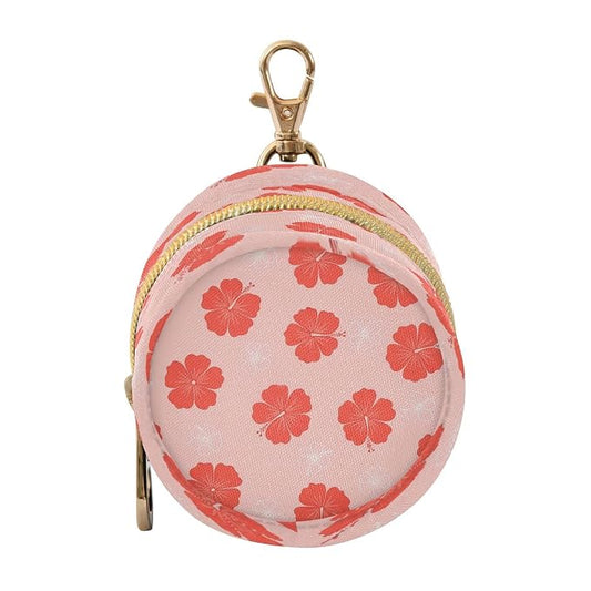 Pacifier Holder Tropical Floral Pacifier Storage Case with Zipper & Metal Hook Buckle Portable Container for Baby Binky
