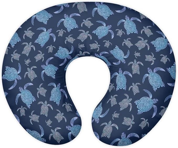 Tribal Turtle Nursing Pillow Cover for Baby Boy Girl Ultra Soft Comfortable Newborn Nursing Pillow Case Easy to Use Pillow Cover Breastfeeding Pillow Slipcover