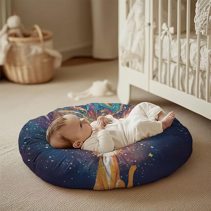 Artistic Cat Nursing Pillow Cover Neutral Breastfeeding Pillow Cover Fits 26in*24in Nursing Pillow for Baby Boy Girl Neutral Baby Nursing Pillow Cover Newborn Gift Choice for Mom