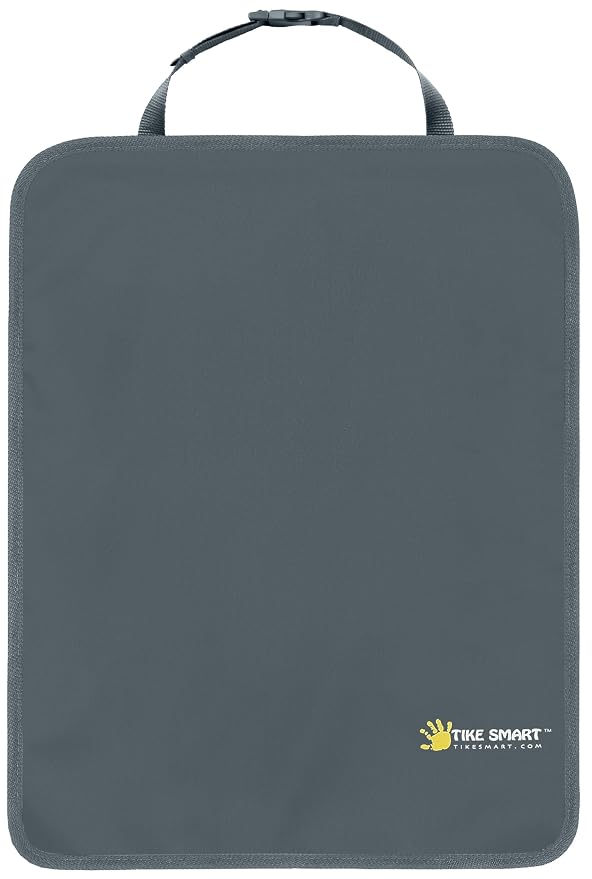 Luxury Clean-Edge Kick Mat - Seat Back Protector and Seat Cover with Invisible Strap and Stiff Edging (1 Mat)