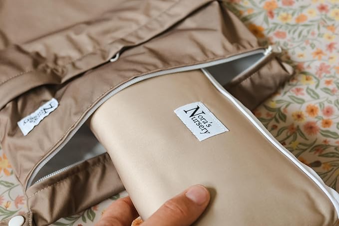 Nora?™s Nursery Portable Baby Diaper Changing Pad - Waterproof Foldable Changing Mat for On-The-Go Diaper Changes - Travel Friendly, Easy Clean, Soft & Durable for Infants and Toddlers - Latte