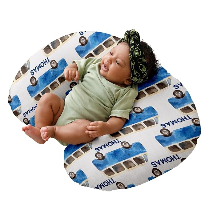 Dyoart Baby Nursing Pillow Cover, Personalized,Ultra Soft Snug Fits On Infant,Breastfeeding Pillow Slipcover for Bottle Feeding,Custom Gift for Boys Girls(one Size)