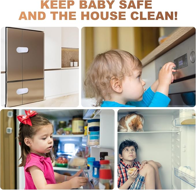 6-Pack Cabinet Locks Baby Proofing - TenLaitech Child Proof Drawer Locks| Child Safety Lock for cabinets Drawers Fridge Toilet Seat