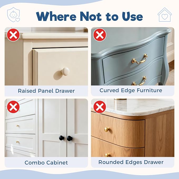 Baby Proofing Drawer Locks,Viaky Child Safety Cabinet Locks,No Drilling or Tools Required,Multi Use Baby Cabinet Latches for Drawers Cupboards Ovens Cabinets(4 Pack,White)