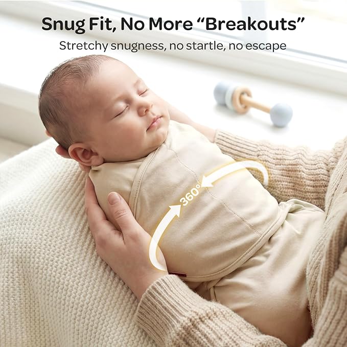 Momcozy Swaddles for Newborns, Quiet Fastener Swaddle Suitable for Infant 0-3 Months, New-Parent-Friendly Sleep Sack, Reduce Startle Reflex, Newborn Boys Girls Registry Essentials, 2-Pack, Meadow