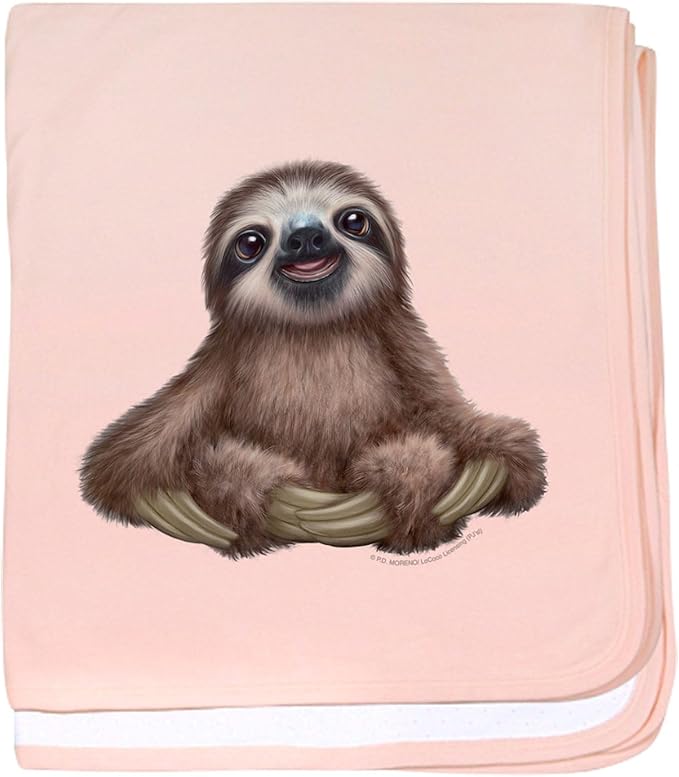 CafePress PD Moreno's Sloth Baby Blanket, Super Soft Newborn Swaddle