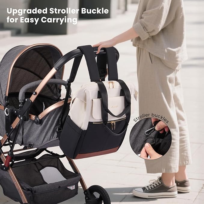 LOVEVOOK Baby Diaper Bag Backpack, Large Bag for Boys & Girls, Travel Waterproof Bags w/Changing Pad, Stroller Straps, Pacifier Case, Essentials Must Haves Newborn Stuff for Mom & Dad - Unisex