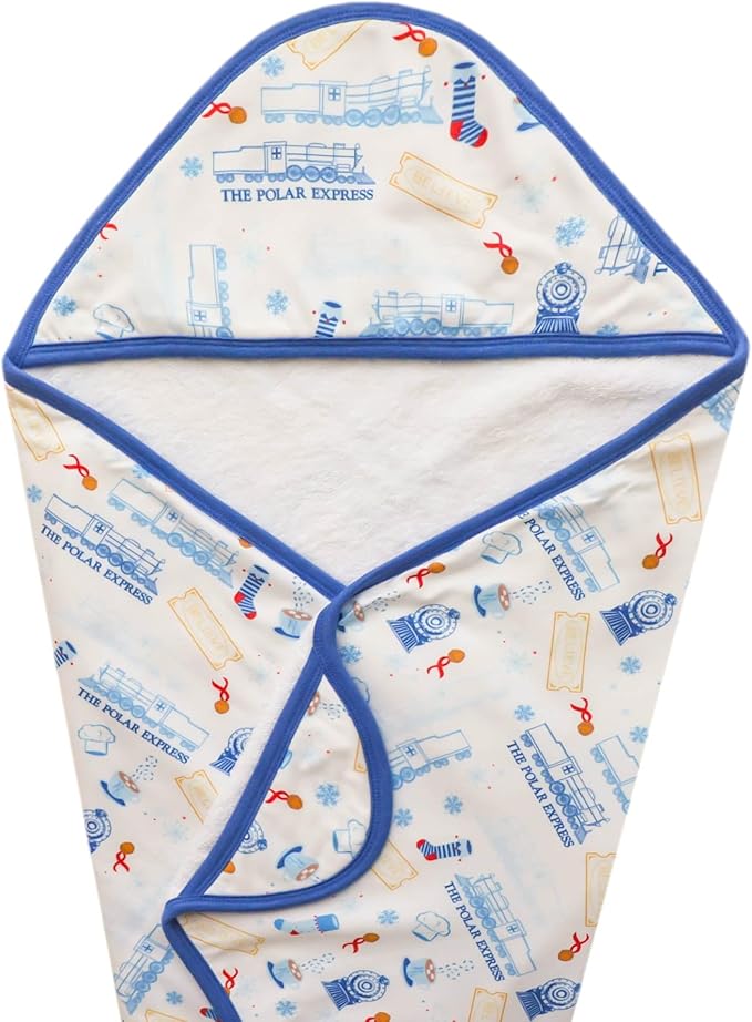 Copper Pearl Hooded Bath Towels Premium Knit/Terry Cloth Baby Towels with Hood, Pockets, and Cool Designs - Great to Gift and Make Bath Time Fun - Baby Bath Towel, The Polar Express