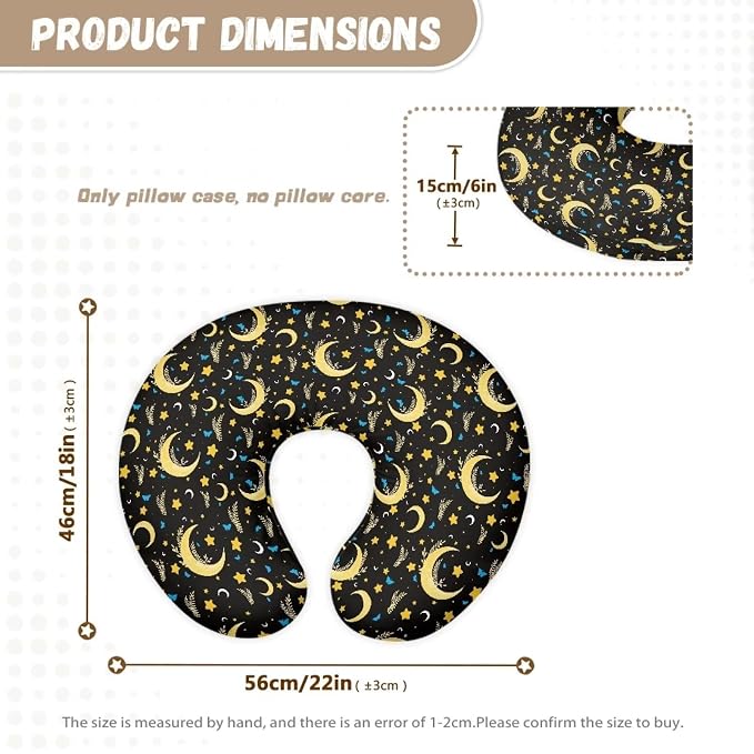 Moon Breastfeeding Pillowcase for Maternity Mom, Comfortable Nursing Pillow for Newborn Infant, Ultra Soft Nursing Pillow Cover Fit Most Nursing Pillow Core