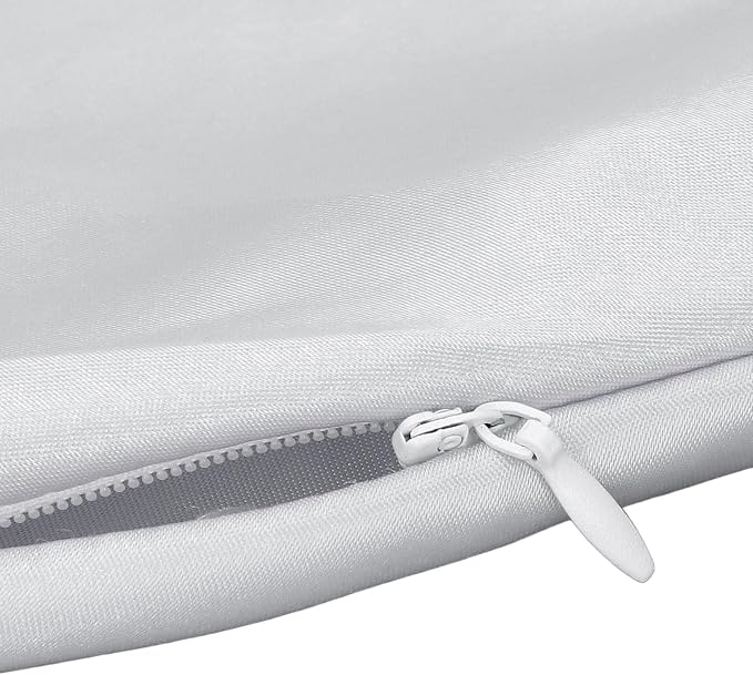 Soft Satin Nursing Pillow Cover, Skin Friendly, Washable, Breathable, Breastfeeding Pillow Slipcover Compatible for Feeding and Newborn Care (Grey)