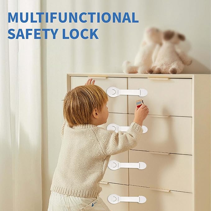 10 Pack Child Safety Ribbon Locks.