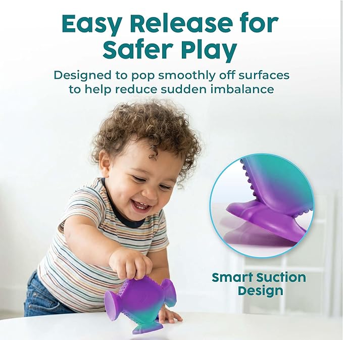 BUNMO Big Shapes Color-Changing Textured Suction Bath Toys for Toddlers 1?? (10 Pack), Extra Large Silicone Bathtub Toys, BPA-Free Suction Cup Toys, Bath Toys for Kids Ages 1+, Sensory Bath Toys