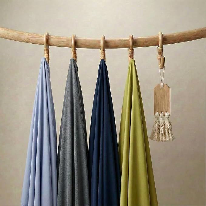 Large Jersey Knitted Swaddle Blanket for Baby, Soft Stretchy Receiving Blanket for Newborns with Hat, Baby Nursery Swaddle 47 x 47 inches(Steel Blue)