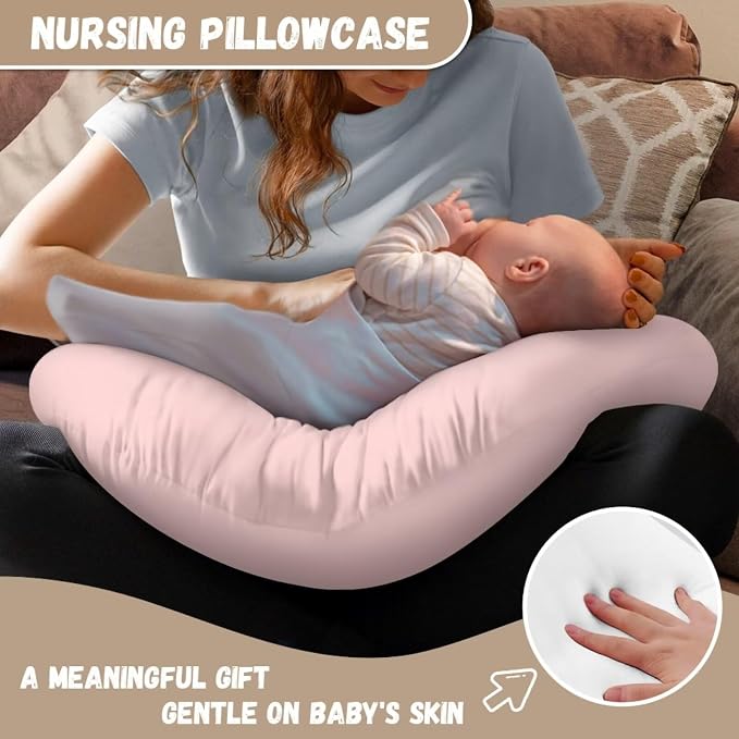 Cartoon Dog Nursing Pillow Cover Girl Nursery Bottle Pillowcase Toddler Pillow Case Cover Pink Feeding Cushion Cover Dust Cover
