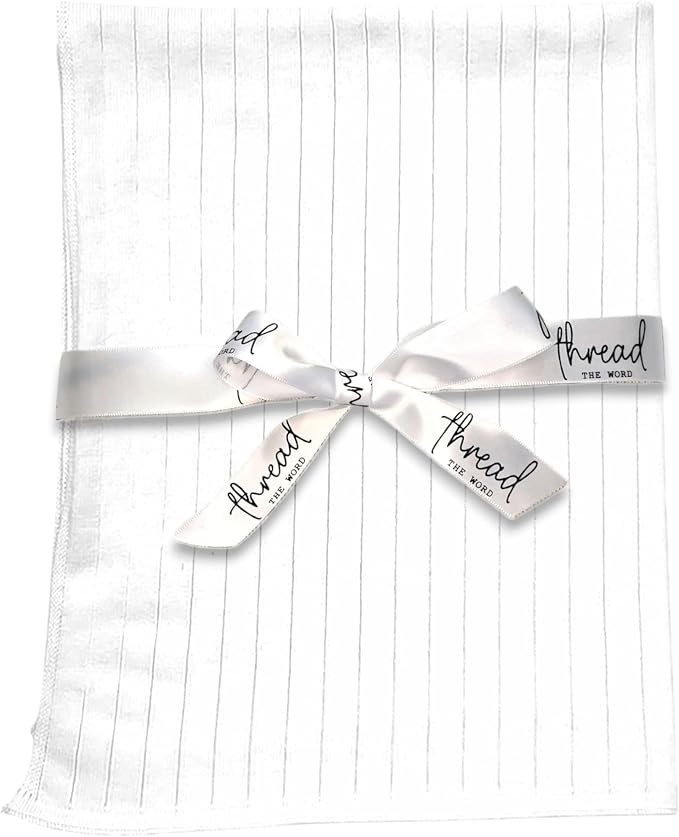 The Ribbed Blanket - 100% Organic Cotton Baby Blanket, American Made, 30x40in - Bassinet, Crib, Stroller - Gift Registry Baby Shower for Newborns and Kids (White)