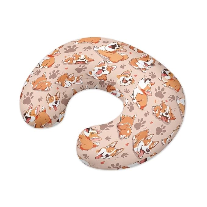 Corgi Paws Nursing Pillow Cover Fits The Original Support Pillow for Breastfeeding and Bottle Feeding Breastfeeding Pillow Slipcover for Baby Boys & Girls