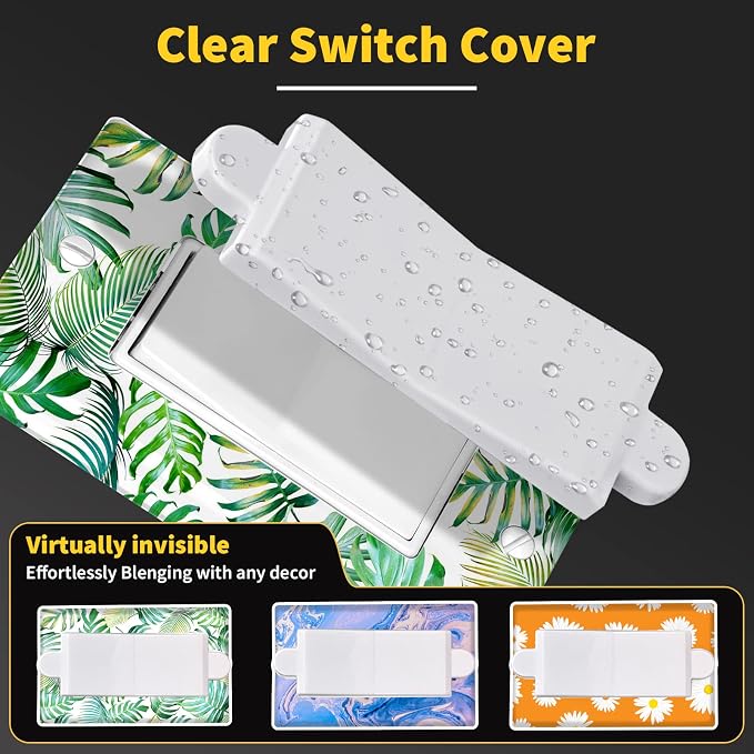 Child Proof Switch Cover and Guard - Light Switch Blocker and Lock (White, 1 Piece)