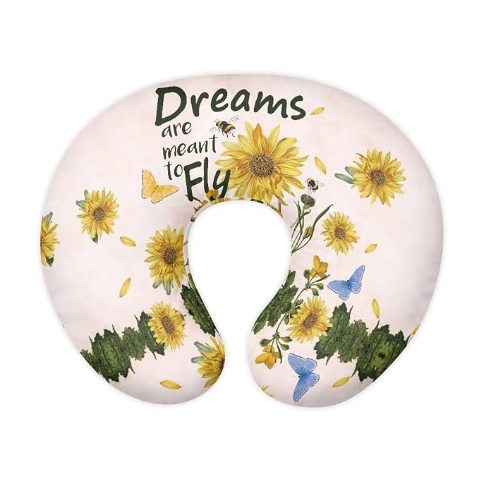 Character Sunflower Breast Feeding Pillow Covers, Ultra Soft Comfortable Slipcovers Stretchy Removable Cover for Breastfeeding Pillows for Baby Girl and Boy