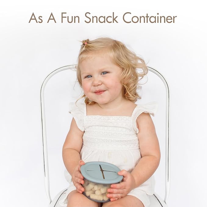 Moonkie Silicone Baby Sippy Cups 2-Pack | 3-Stage Training Cup for Infants & Toddlers | 4oz Silicone BabySippy Cups 4oz | Reusable Storage Jars with Airtight Lids | Freezer, Microwave