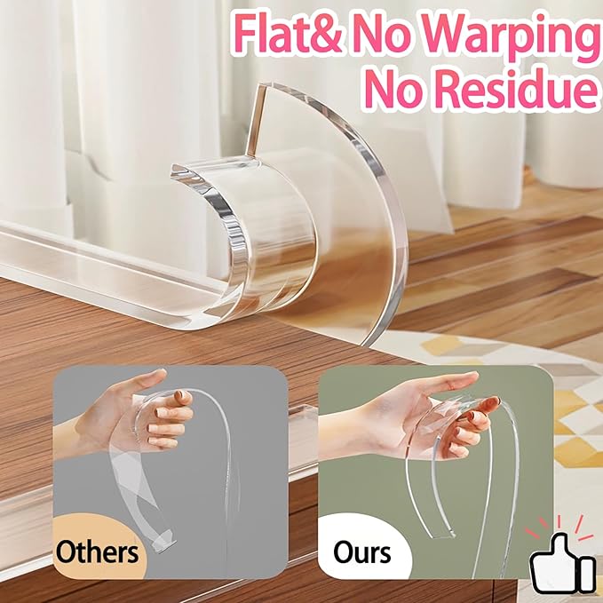 ZOMPAGO Clear Soft Corner Protectors for Furniture Strip,1.4in (W) x 13FT(L),Sharp Edge & Table Bumper,Window Edge,Wall Protector, Soft Corner Guards Safe for Proof,Table Corner Protectors in Family