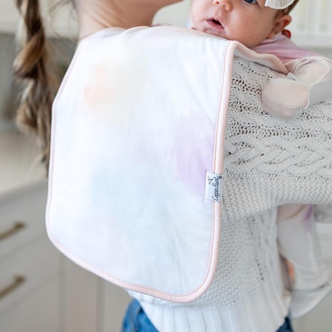 Copper Pearl Premium Baby Burp Cloths - 3-Pack Large Cotton Burp Cloths, Extra Soft Spit Up Rags with 3 Absorbent Layers, Perfect for Baby Boy and Baby Girl Gifts
