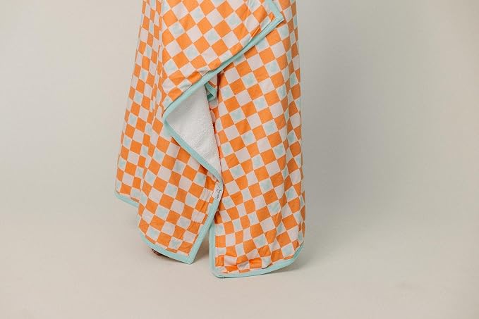 Copper Pearl Premium Big Kid Hooded Towel 'Mickey Mouse Check' - One Size