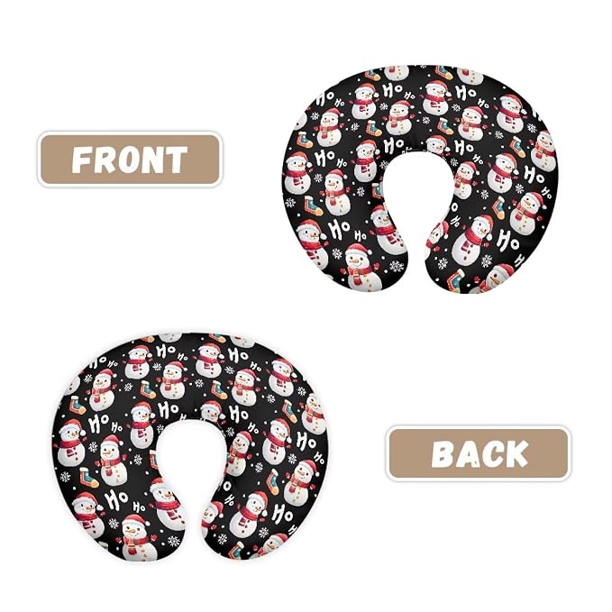Xmas Snowman Breastfeeding Pillow Cover Nursing Cover for Newborn Girls Boys Super Soft and Comfortable Slipcover Gift, 1 Pack