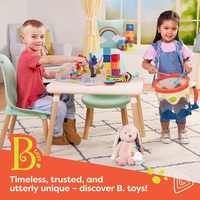 B. toys – Peek & Explore – Farm Animals – Wooden Peg Puzzle – Farm Puzzle for Toddlers, Kids – 8 Farm Animal Pieces – Cow, Horse, Sheep & More – 2+ Years
